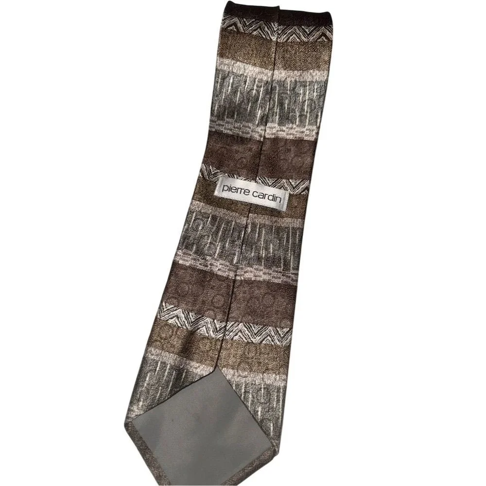 Pierre‎ Cardin Men's Silk Tie Multicolor Striped Classic Length